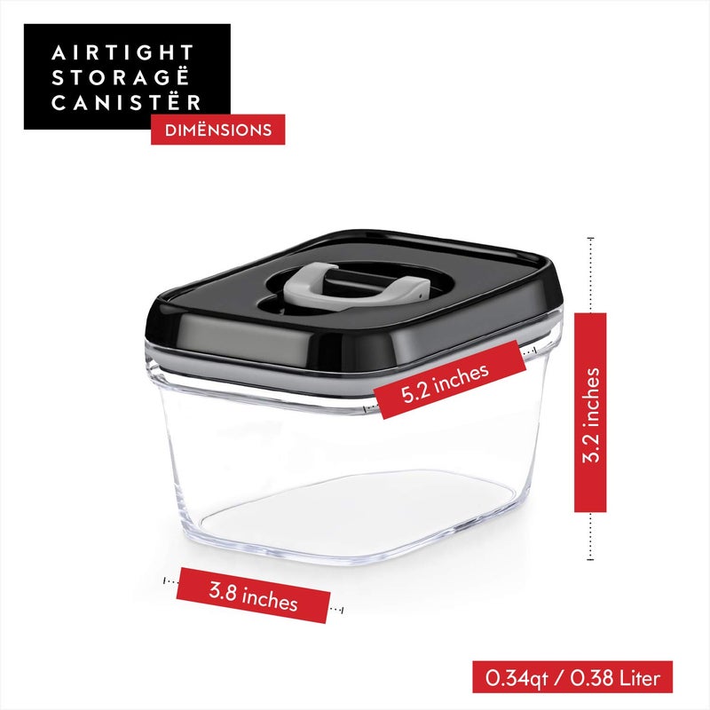 DWÃ‹LLZA KITCHEN Mini Airtight Food Storage Containers with Lids â€“ Set of 6 Clear Plastic Small Pantry Containers for Spices, Candy, Nuts, Coffee or Tea, BPA-Free, Keeps Food Fresh & Dry - Image 5